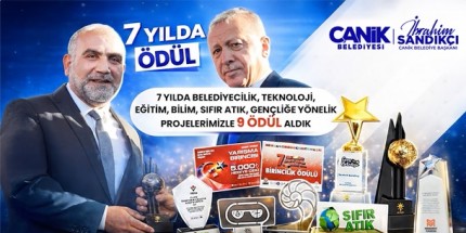 Canik Belediyesi’ne 9 Ayrı Ödül 